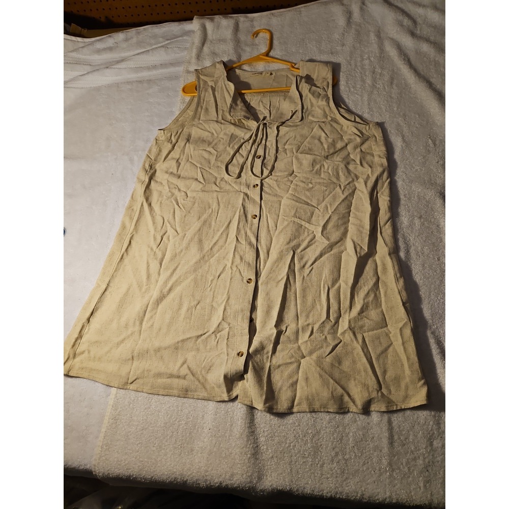 Spring/Summer‎ WOMENS  Yellow/White SLEEVELESS ABOVE KNEE DRESS SIZE XL